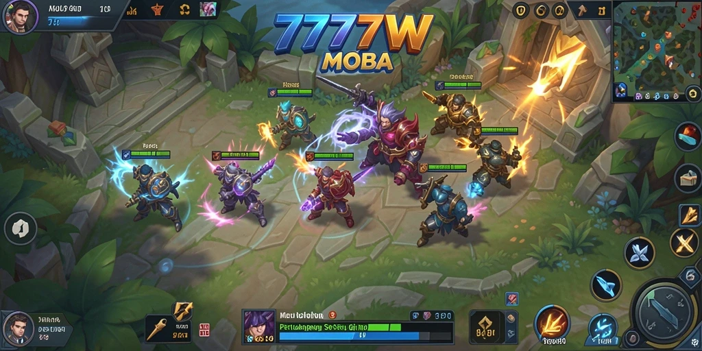 Tampilan utama gameplay 7777W yang seru dan kompetitif.