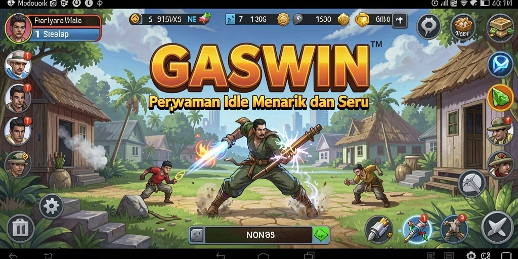 Tampilan gameplay GASWIN yang menarik dan menantang.