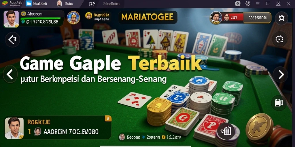 Tampilan gameplay seru dalam MARIATOGEL saat bermain Gaple.