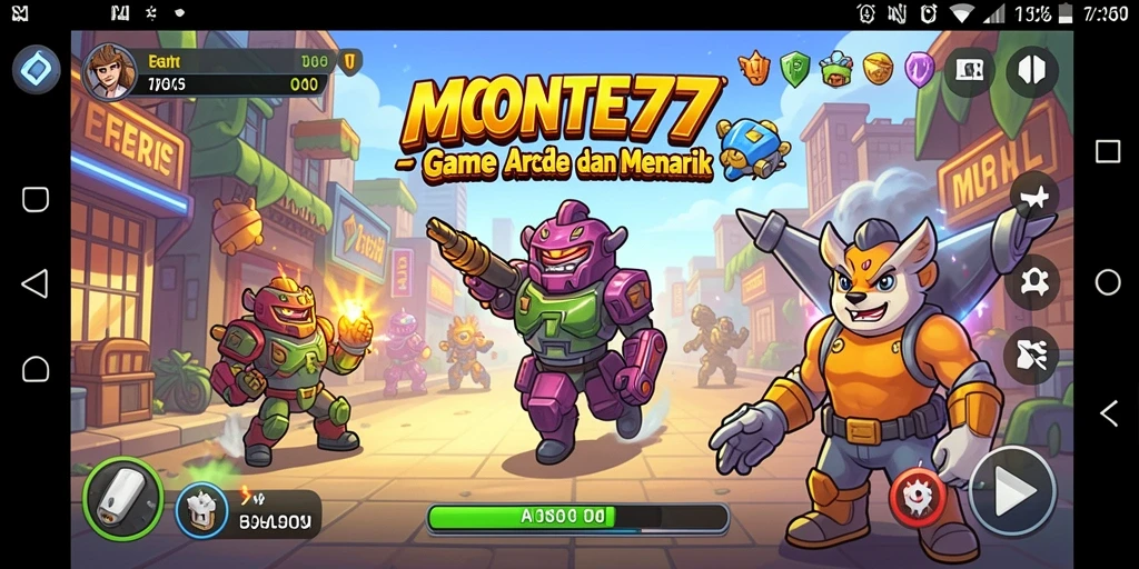 Screenshot gameplay MONTE77 dengan aksi seru dan tantangan menanti.